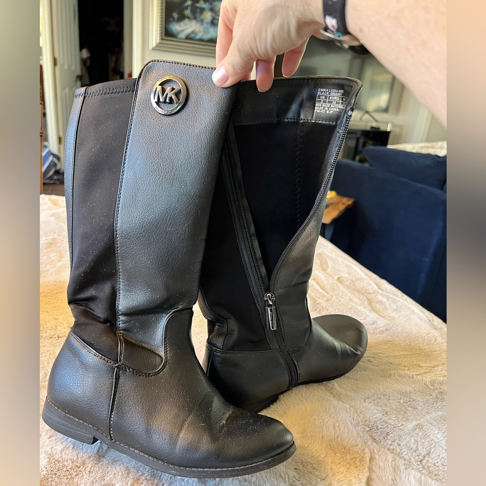 Michael Kors Black Grainy Boots